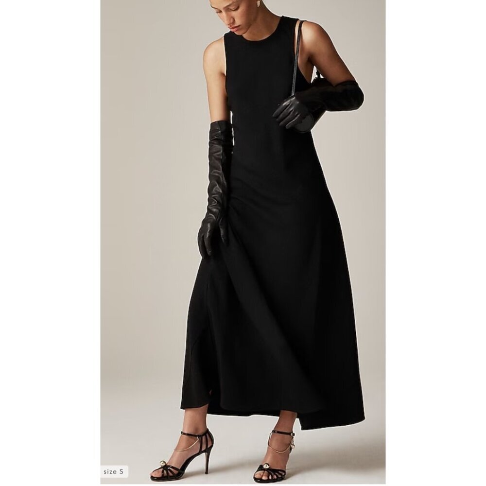 J. Crew Black Sleeveless Maxi Dress